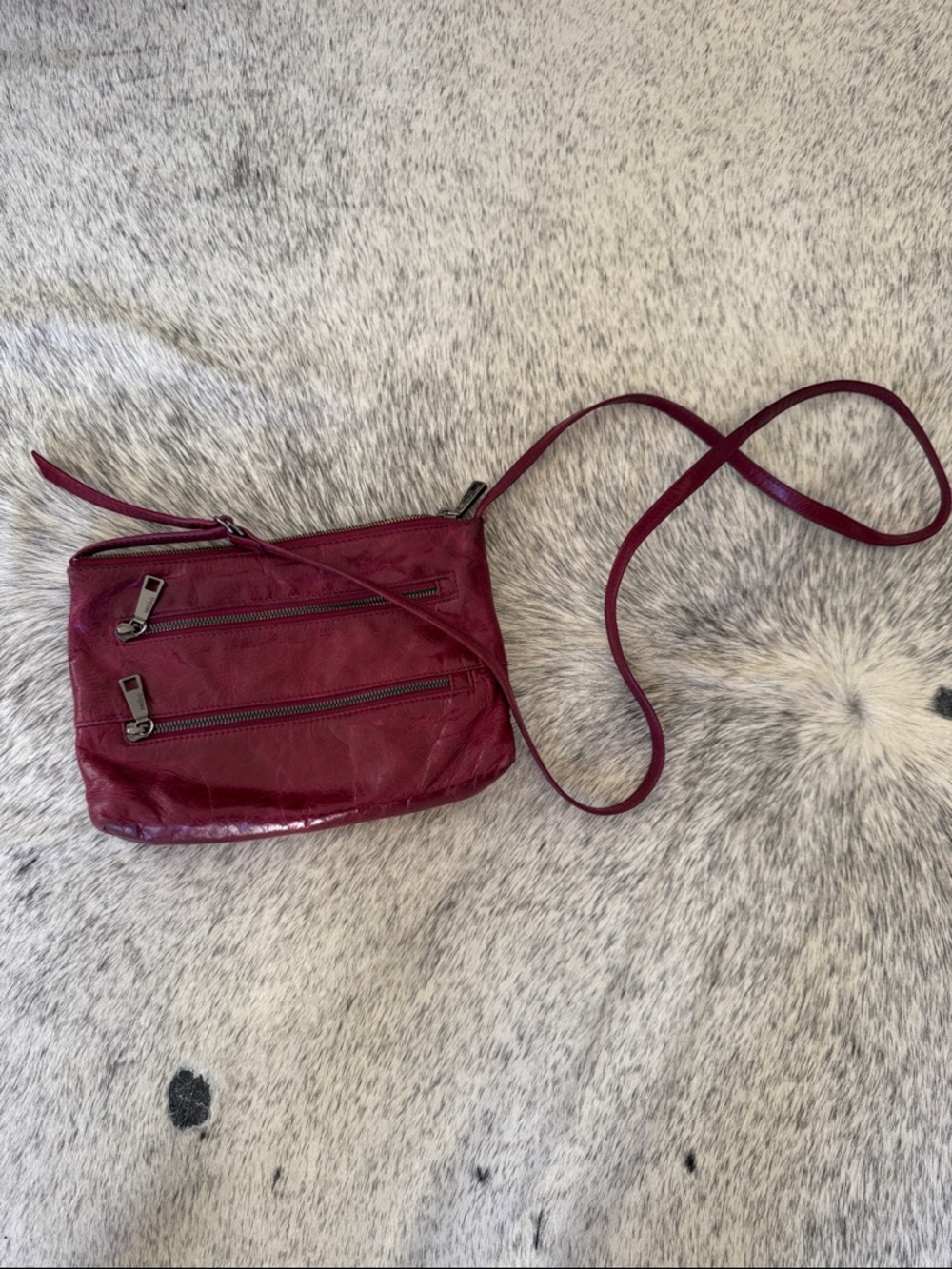 Hobo Women's Burgundy Crossbody Bag - Sleek Everyday Shoulder Purse